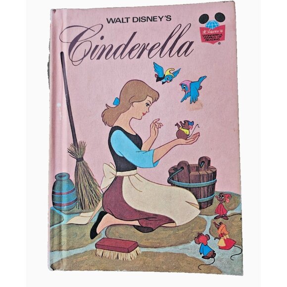 Cinderella Hardcover Wonderful World of Reading Walt Disney's 1974 - Picture 1 of 3